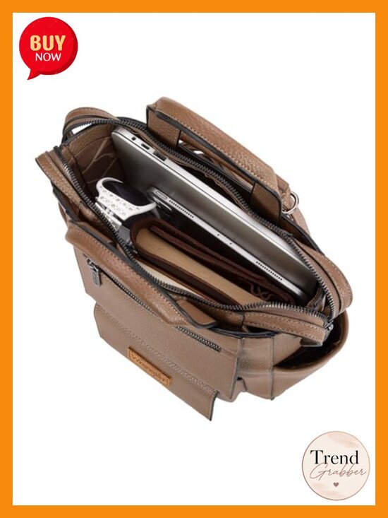 Vegan Leather Wrangler Backpack Purse Anti Theft Convertible Adjustable Straps main image 4